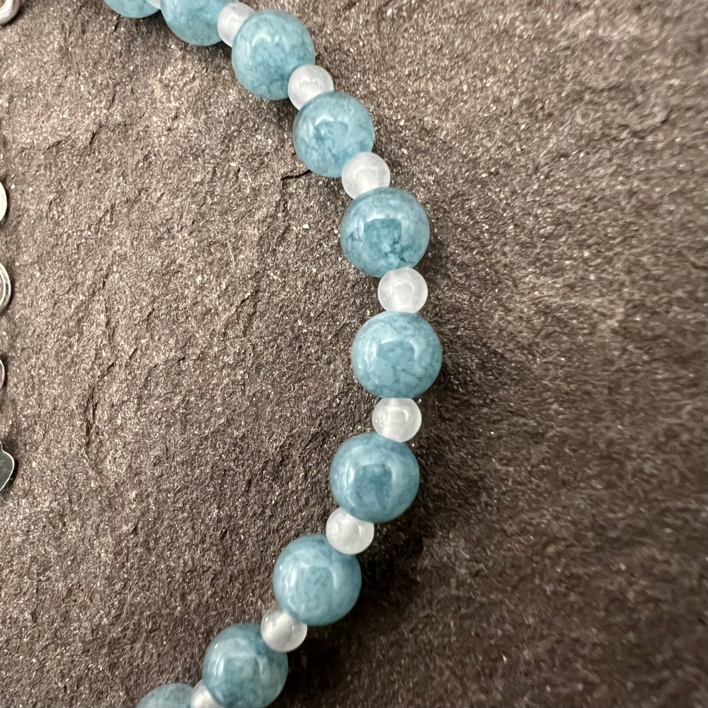 Harmony & Luck (Blue Chalcedony & White Jasper) Bracelet