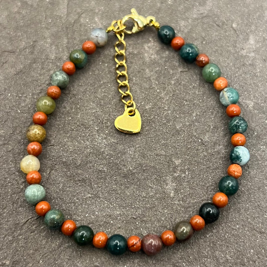 Protection & Healing (Red Jasper & Indian Agate) Bracelet