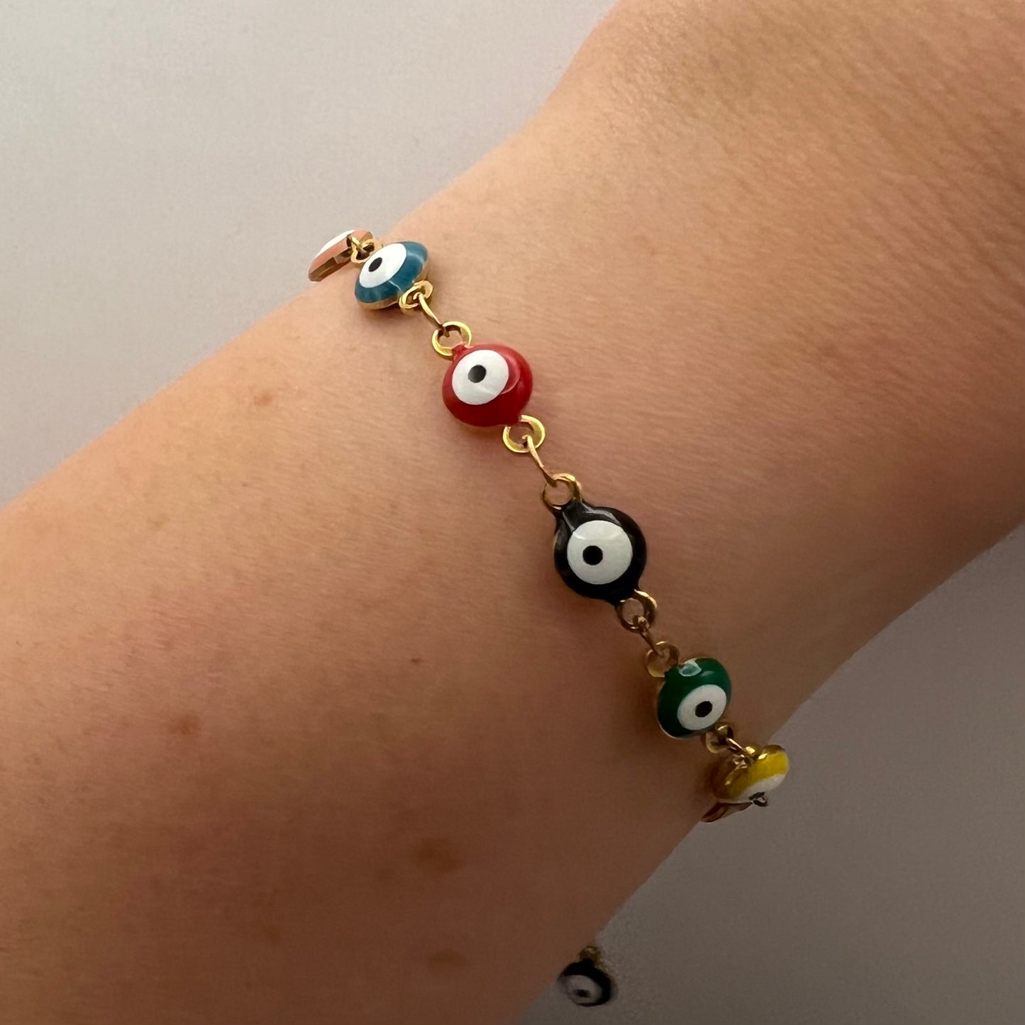 Stainless Steel Evil Eye Bracelet