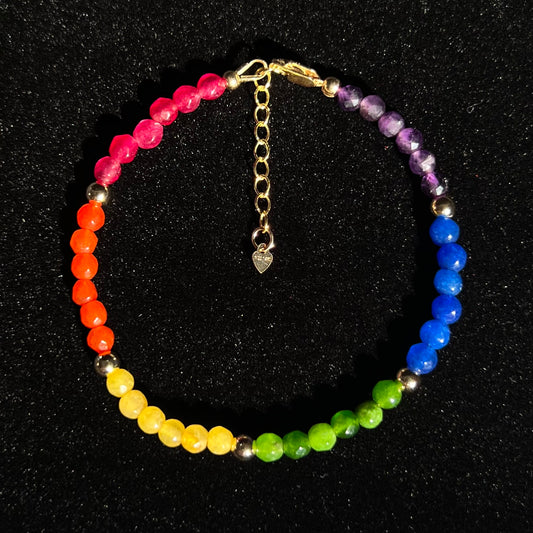 Radiant Rainbow Agate Bracelet