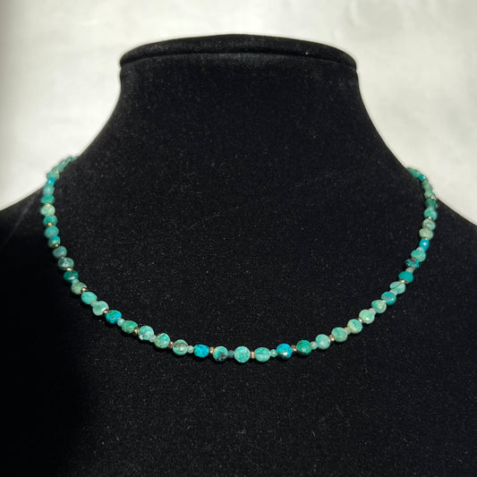 Elegant Turquoise and Hematite Bead Choker