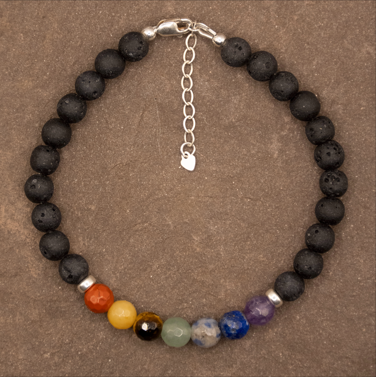 7 Chakras Lava Stone Diffuser Bracelet