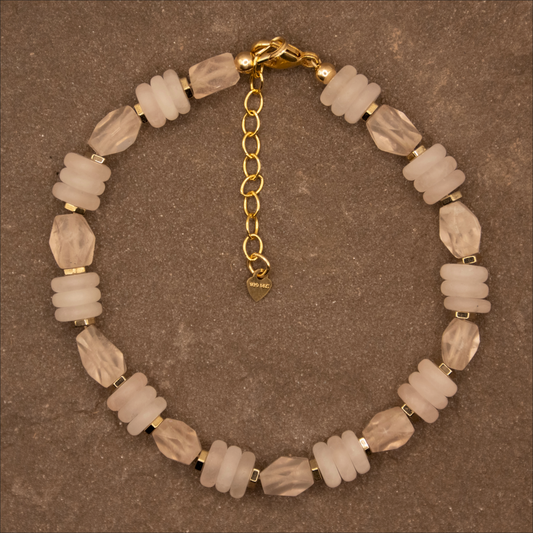 Heart Blush (Rose Quartz) Bracelet