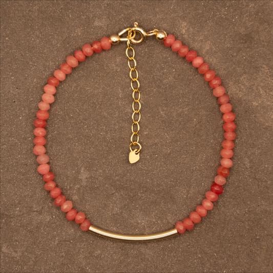 Pink Shield (Agate) Bracelet